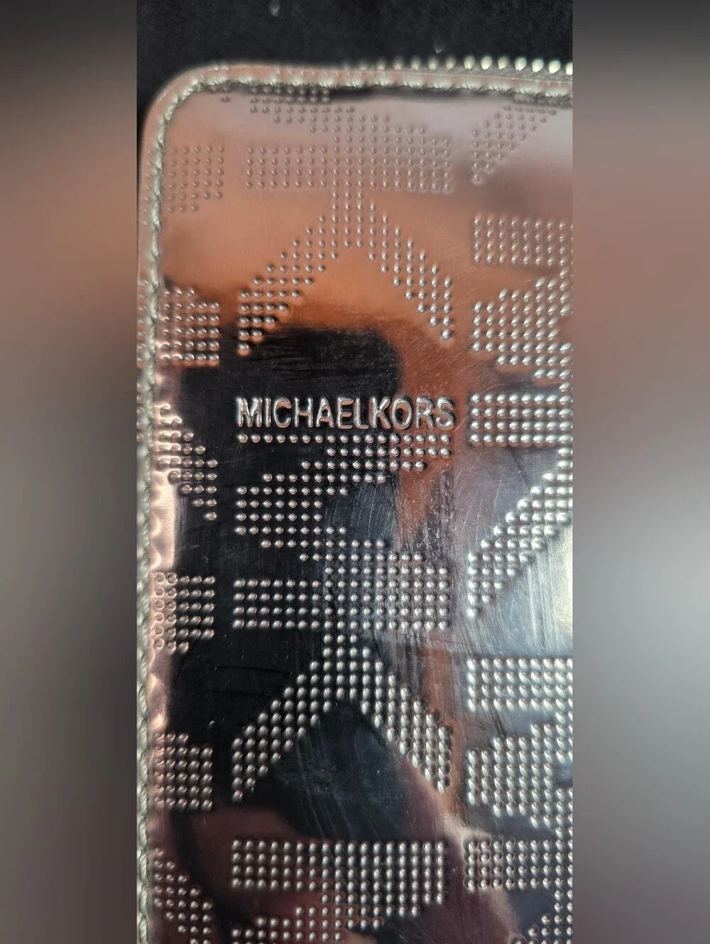 Michael Kors Metallic Silver Embossed Wallet